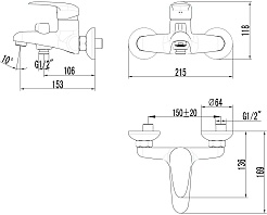 Lemark Смеситель для ванны Pramen LM3314C хром – фотография-2